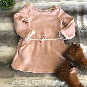 OshKosh | Pink Chevron Sweatshirt Dress